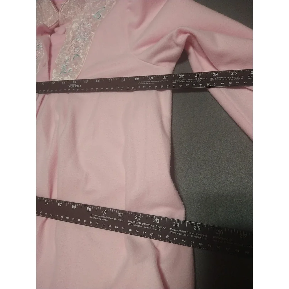 Apostrophe Robe Ladies‎ M(12-14) Pink Lace Button Down Long Sleeve Soft Sleep